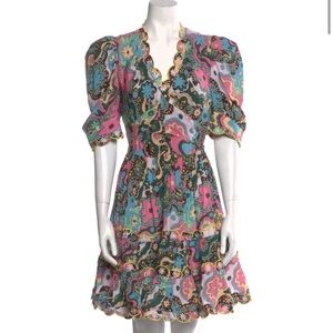 Colorful Paisley Print Dress